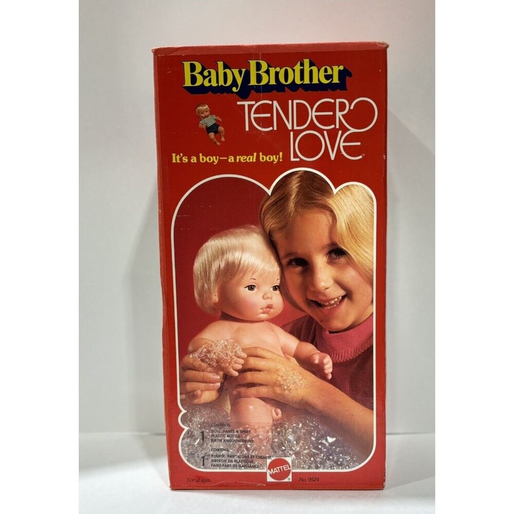 Vintage Doll Vintage Toy Tender Love Baby Brother Doll  1975 Mattel, New In Box